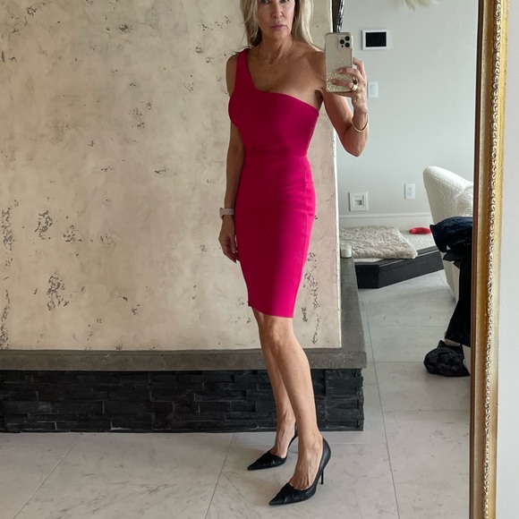 Fuchsia pink cocktail dress - Picture 2 of 2